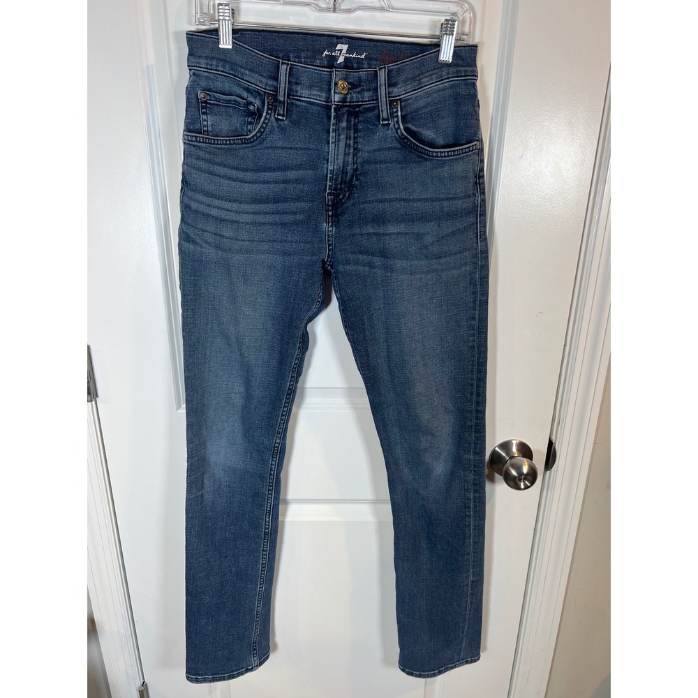 7 For All Mankind Mens The Straight Leg Jeans Blue Size 30‎